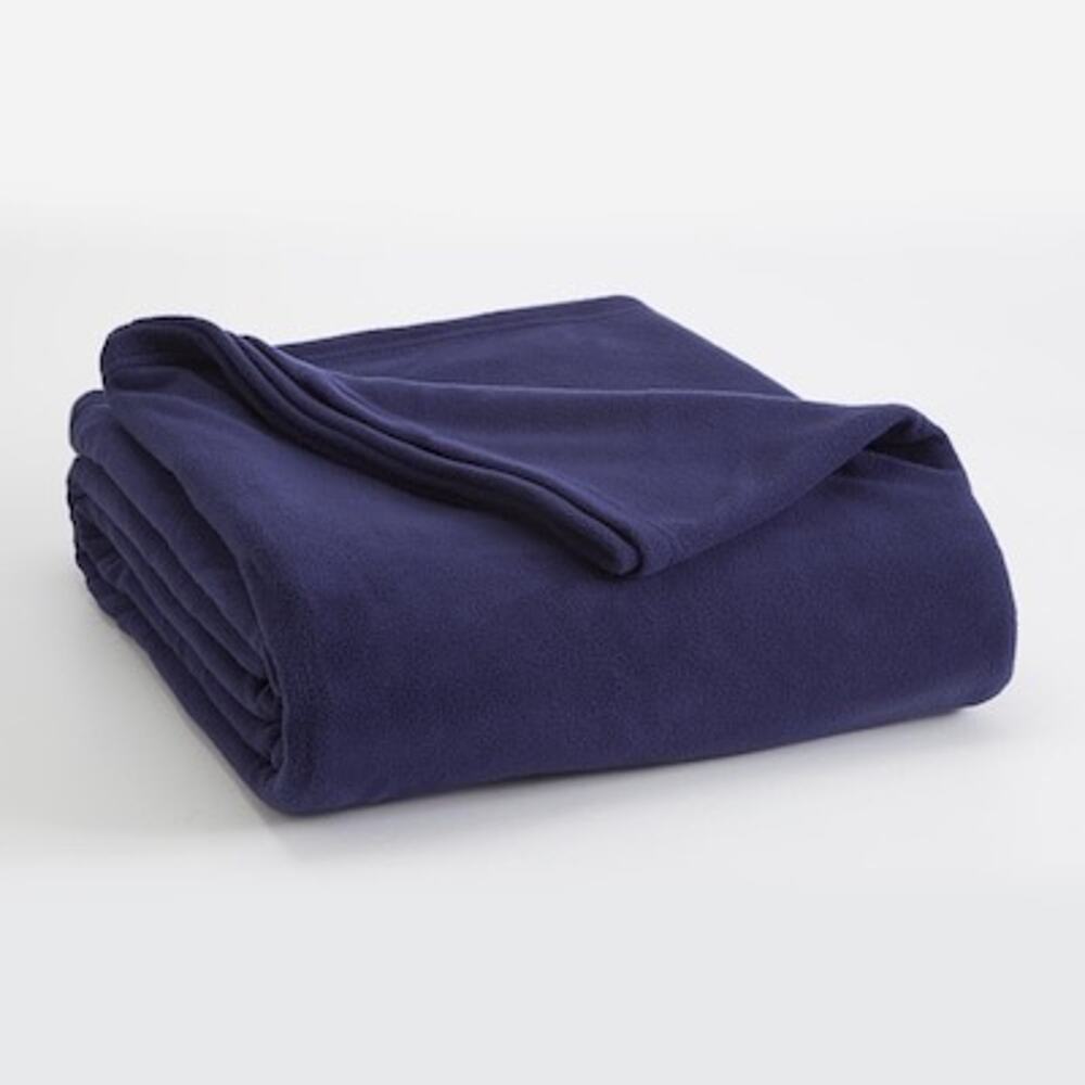 NEW! Vellux Fleece Blanket Navy King